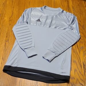 Adidas Soccer Goalie Silver Long Sleeve Climalite Shirt - Men's Medium